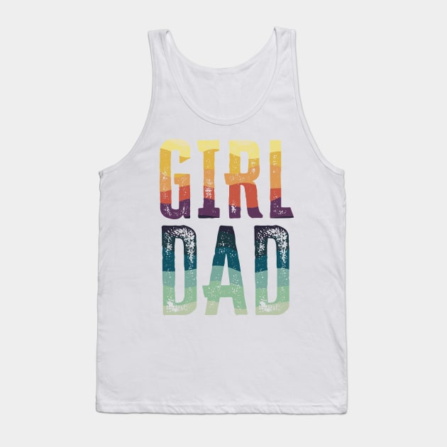 Retro Girl Dad fathers Day Gift Tank Top by qwertydesigns